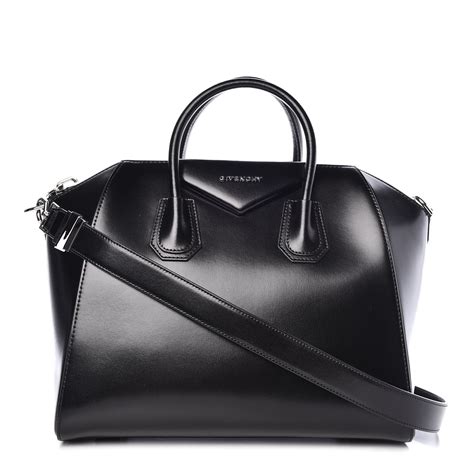 GIVENCHY Calfskin Medium Metal Antigona Black